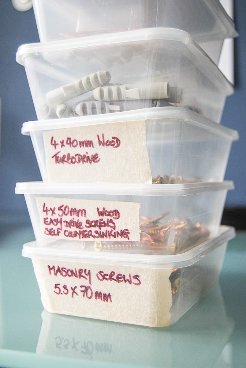 The Easiest Way to Organise Screws and Nails + Free Labels!