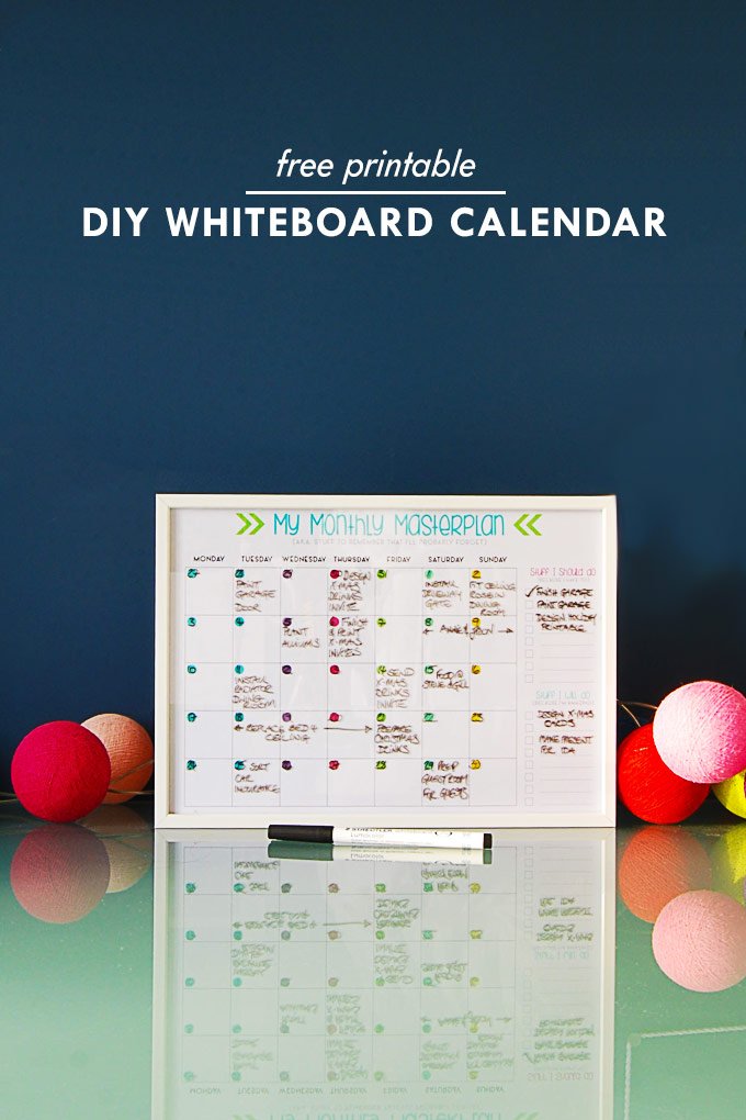 DIY Calendar Whiteboard Little House On The Corner