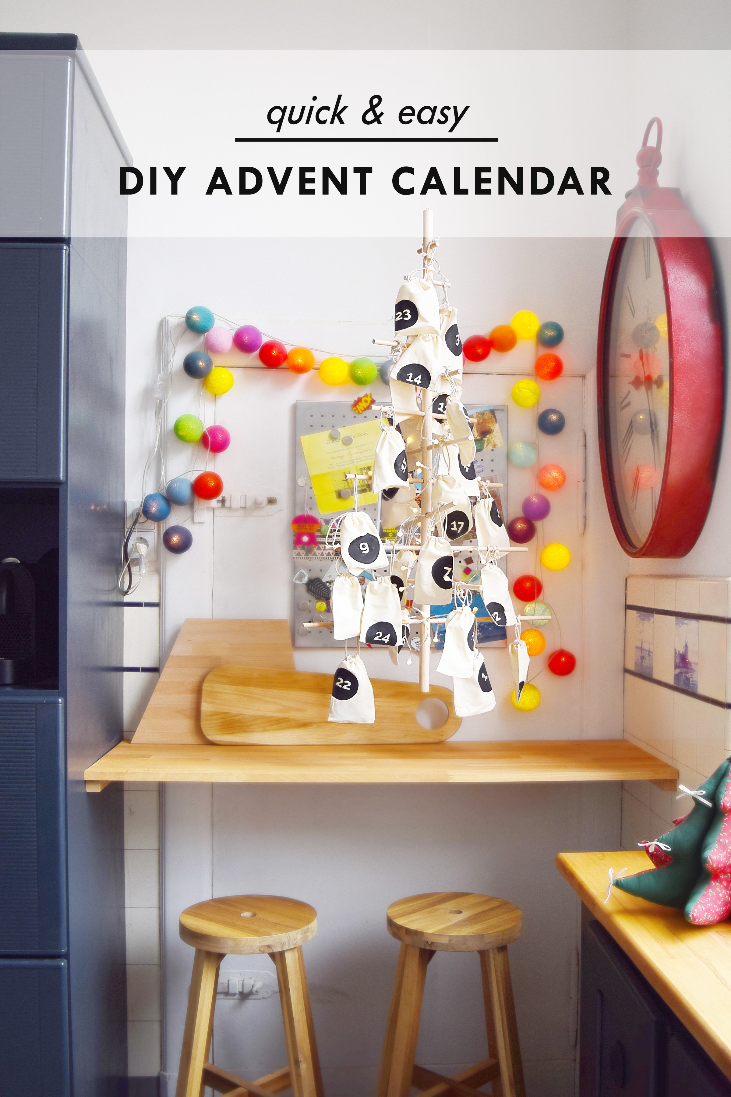 Last Minute DIY Christmas Tree Advent Calendar - Little ...