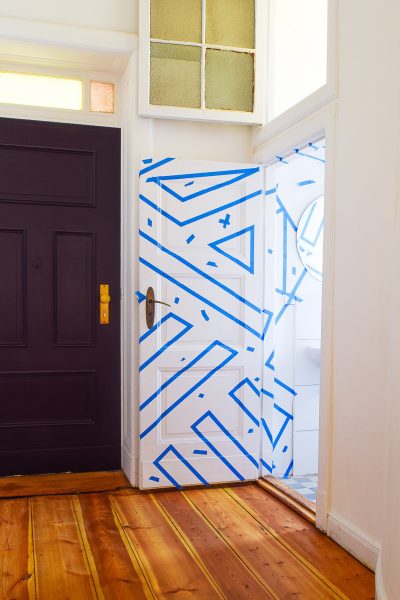 DIY Geometric Painted Wall - Little House On The Corner